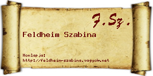 Feldheim Szabina névjegykártya